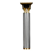 Hollow T-Shaped Steel Head Hair Trimmer USB Charging Carving Electric Hair Clipper, Color: Silver