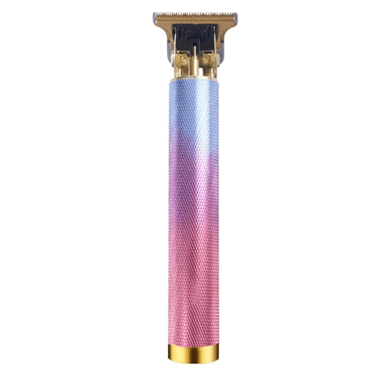 Hollow T-Shaped Steel Head Hair Trimmer USB Charging Carving Electric Hair Clipper, Color: Gradient - free shipping - PMC TechLife - Order now!