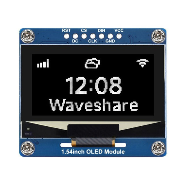 Waveshare 1.54 Inch OLED Display Module, 128��64 Resolution, SPI / I2C Communication(White)