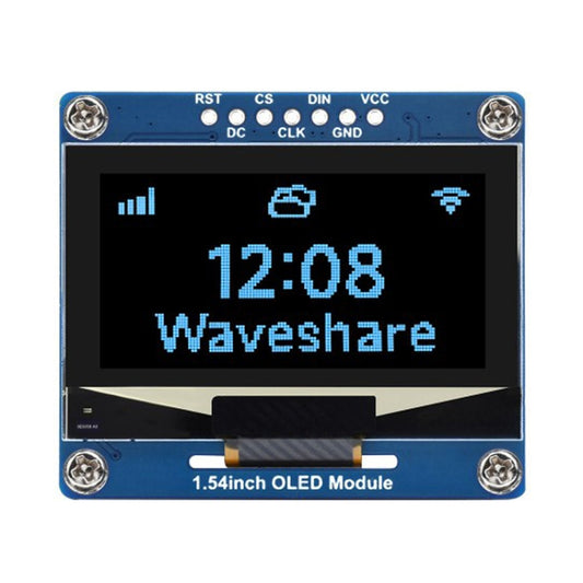 Waveshare 1.54 Inch OLED Display Module, 128×64 Resolution, SPI / I2C Communication(Blue) - free shipping - PMC Jewellery - Order now!