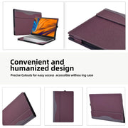 For Samsung Galaxy Book 4 Ultra 16 Inch Leather Laptop Anti-Fall Protective Case(Wine Red)