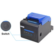 Xprinter XP-C300H 80mm Sound And Light Alarm Store Cashier Rreceipt Thermal Printer, Spec: USB+COM+LAN(EU Plug)