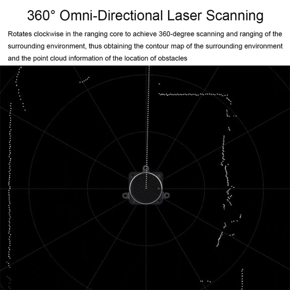 Waveshare 24782 DTOF Laser Lidar Sensor STL27L, 360 Degree Omni-Directional Lidar, UART Bus