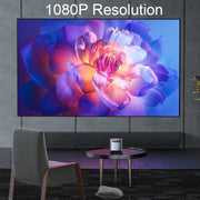 P3 Mini Home HD Projector Portable 1080P Dual-Band 5G WiFi Smart Voice Projector(US Plug)