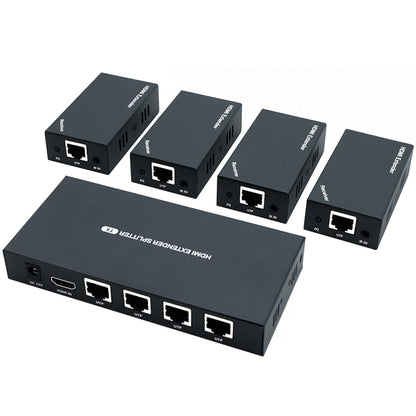 60m 1x4 HDMI Splitter POC Distribution Extender Supports 1080P@60Hz, Plug: AU Plug - free shipping - PMC Jewellery - Order now!