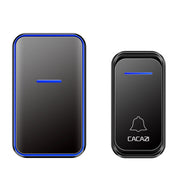 CACAZI Home Smart Digital Wireless Doorbell Remote Electronic Doorbell Elderly Pager, Style: US Plug(Black)