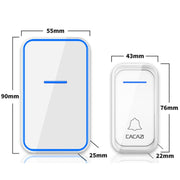 CACAZI Home Smart Digital Wireless Doorbell Remote Electronic Doorbell Elderly Pager, Style: US Plug(Black)