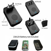 CACAZI Home Smart Digital Wireless Doorbell Remote Electronic Doorbell Elderly Pager, Style: US Plug(White)