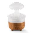 V50 Desktop Colorful Night Light Humidifier Wood Grain Water Drop Aroma Diffuser, Spec: EU Plug(White) - free shipping - PMC TechLife - Order now!