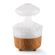 V50 Desktop Colorful Night Light Humidifier Wood Grain Water Drop Aroma Diffuser, Spec: EU Plug(White)