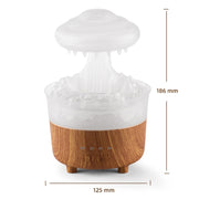 V50 Desktop Colorful Night Light Humidifier Wood Grain Water Drop Aroma Diffuser, Spec: EU Plug(White)
