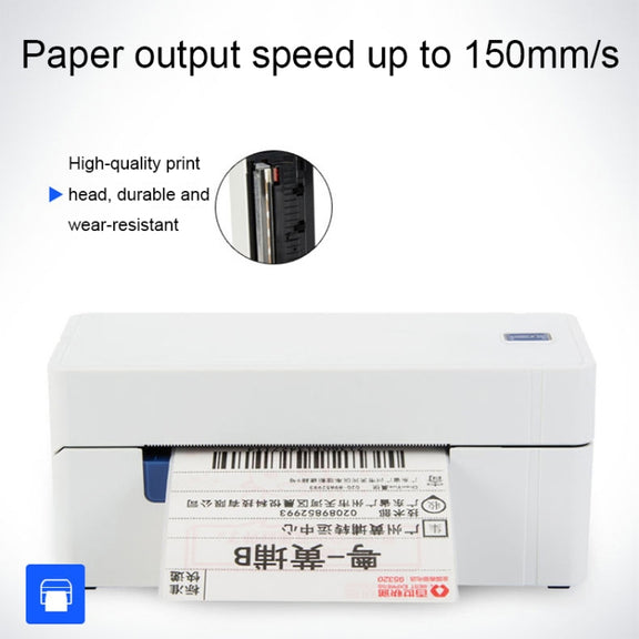 QIRUI 104mm Express Order Printer Thermal Self-adhesive Label Printer, Style:QR-488BT(UK Plug)