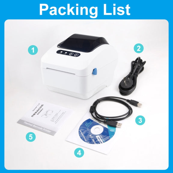 Xprinter XP-320B 80mm Thermal Barcode Supermarket Cashier Label Printer, Spec: USB(EU Plug)