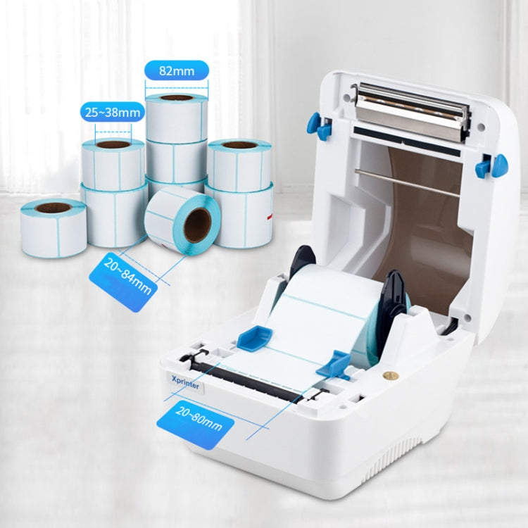 Xprinter XP-320B 80mm Thermal Barcode Supermarket Cashier Label Printer, Spec: USB(EU Plug)