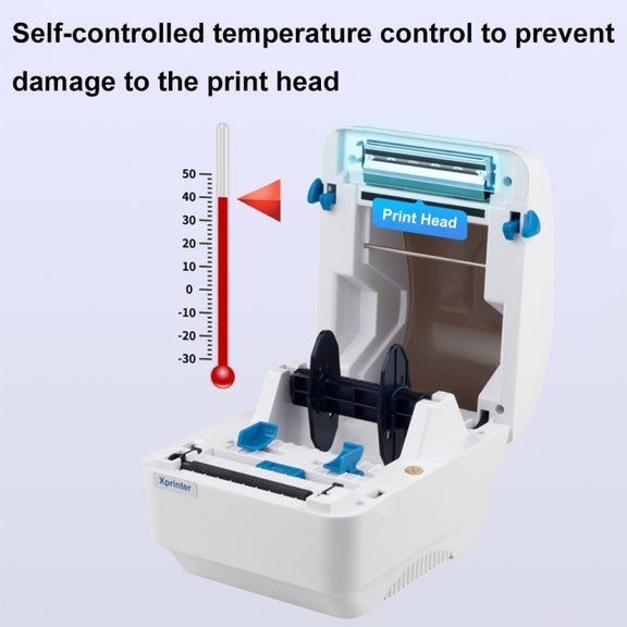 Xprinter XP-320B 80mm Thermal Barcode Supermarket Cashier Label Printer, Spec: USB+Bluetooth(EU Plug)
