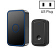 CACAZI A19 1 For 1 Wireless Music Doorbell without Battery, Plug:US Plug(Black) - Wireless Doorbell by CACAZI | Online Shopping South Africa | PMC TechLife | Buy Now Pay Later Mobicred