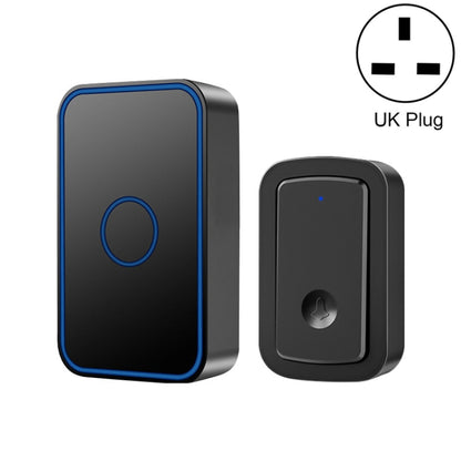 CACAZI A19 1 For 1 Wireless Music Doorbell without Battery, Plug:UK Plug(Black) - Wireless Doorbell by CACAZI | Online Shopping South Africa | PMC Jewellery | Buy Now Pay Later Mobicred