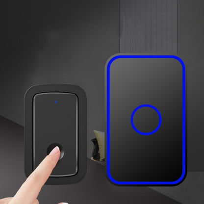 CACAZI  A19 1 For 3  Wireless Music Doorbell without Battery, EU Plug(Black) - Wireless Doorbell by CACAZI | Online Shopping South Africa | PMC Jewellery | Buy Now Pay Later Mobicred