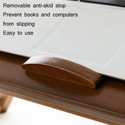 741ZDDNZ Bed Use Folding Height Adjustable Laptop Desk Dormitory Study Desk, Specification: Classic Tea Color 88cm Thick Bamboo
