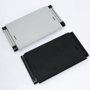 T8 Aluminum Alloy Folding & Lifting Laptop Desk Office Desk Heightening Bracket with Fan & Mouse Board (Black)