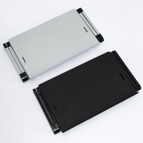 T8 Aluminum Alloy Folding & Lifting Laptop Desk Office Desk Heightening Bracket with Fan & Mouse Board (Silver)