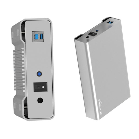 Blueendless U35Q 3.5 Inch Full Metal Mobile Hard Disk Box Type-C/Usb3.0 SATA Serial Desktop PC External Hard Disk Box AU Plug (USB 3.0)