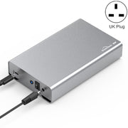 Blueendless U35Q 3.5 Inch Full Metal Mobile Hard Disk Box Type-C/Usb3.0 SATA Serial Desktop PC External Hard Disk Box UK Plug (TYPE-C)