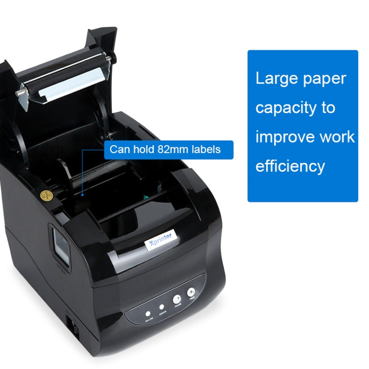 Xprinter XP-365B 80mm Thermal Label Printer Clothing Tag Supermarket Barcode Printer, Plug: AU Plug(Bluetooth Version)