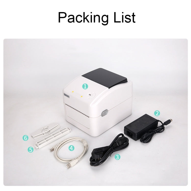 Xprinter XP-420B 108mm Express Order Printer Thermal Label Printer, Style:USB+WIFI(EU Plug)