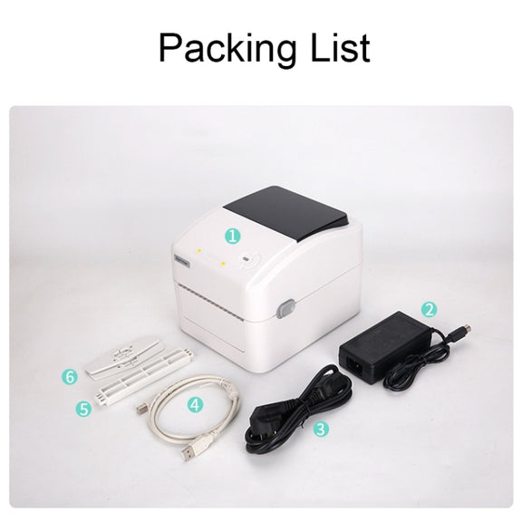 Xprinter XP-420B 108mm Express Order Printer Thermal Label Printer, Style:USB+WIFI(US Plug)