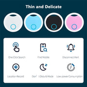 2 PCS S8 Round Bluetooth Anti-Lost Device Key Luggage Tracking Device Two-Way Alarm(Blue)
