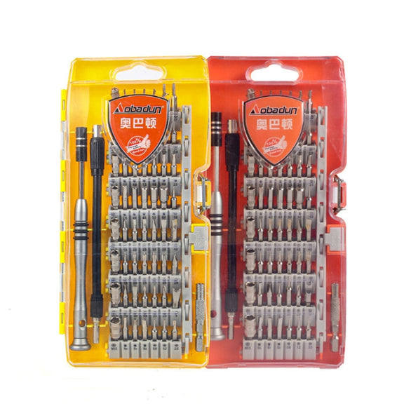 Obadun 9800 58 in 1 Screwdriver Set Manual CRV Batch Mobile Phone Disassembly Glasses Repair Tool(Orange)