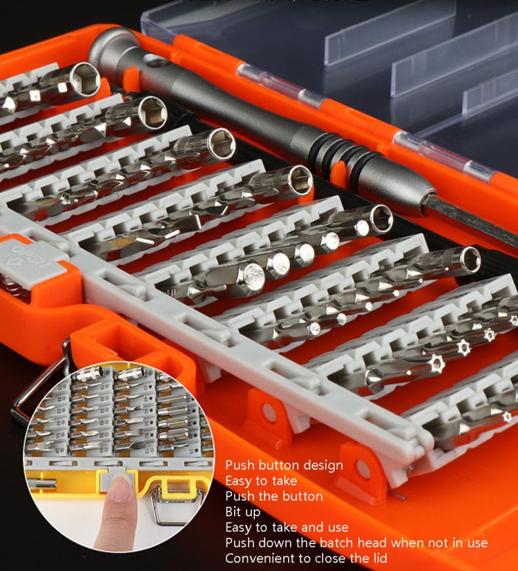 Obadun 9800 58 in 1 Screwdriver Set Manual CRV Batch Mobile Phone Disassembly Glasses Repair Tool(Orange) - Screwdriver Set by Obadun | Online Shopping South Africa | PMC TechLife | Buy Now Pay Later Mobicred