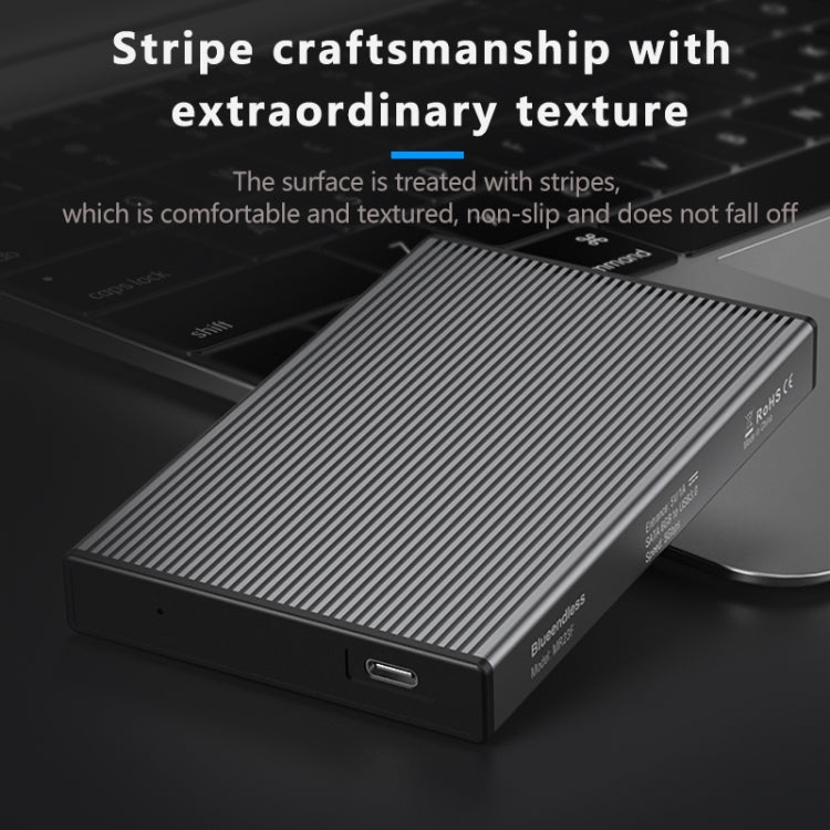 Blueendless 2.5 inch Mobile Hard Disk Box SATA Serial Port USB3.0 Free Tool SSD, Style: MR23F -A Port