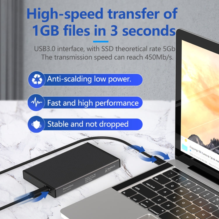 Blueendless 2.5 inch Mobile Hard Disk Box SATA Serial Port USB3.0 Free Tool SSD, Style: MR23F -A Port - free shipping - PMC Jewellery - Order now!