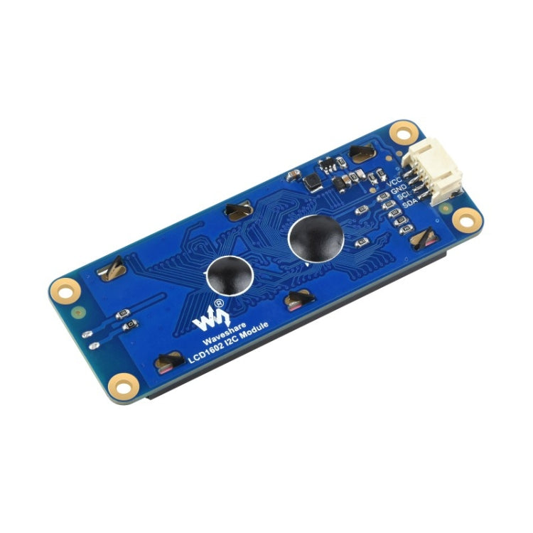 Waveshare 23991 LCD1602 I2C Module, White with Blue Background, 16x2 Characters, 3.3V/5V - free shipping - PMC TechLife - Order now!