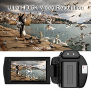 HDV265K 5K 30FPS 3.0-Inch HD Digital 3X Optical Zoom Outdoor Sports DV Camera UK Plug(Black)