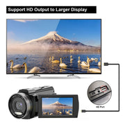 HDV265K 5K 30FPS 3.0-Inch HD Digital 3X Optical Zoom Outdoor Sports DV Camera UK Plug(Black)