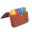 Notebook-Style 28-Compartment Portable Pill Box&Leather Bag(Brown) - free shipping - PMC TechLife - Order now!