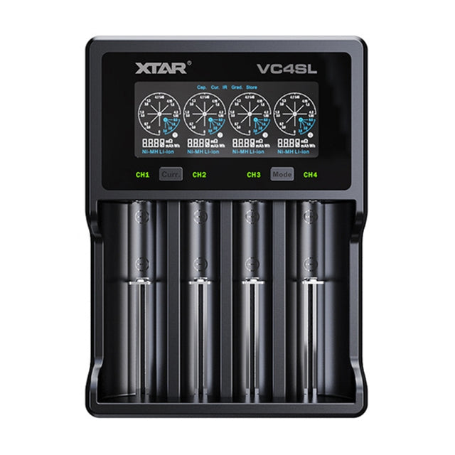 XTAR 4-Slot Bright Flashlight Lithium Battery Charger, Model: VC4SL