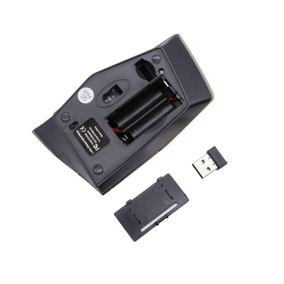 M-189 2.4GHz 6 Keys 2.4G Wireless Cool Game Mouse(Black)