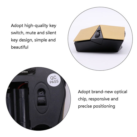 M-189 2.4GHz 6 Keys 2.4G Wireless Cool Game Mouse(Black)