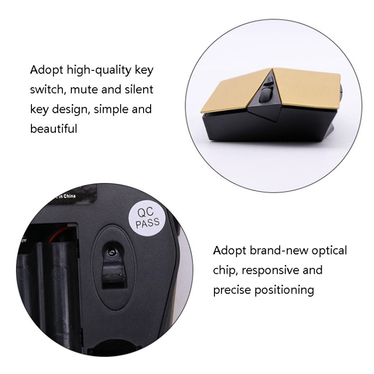 M-189 2.4GHz 6 Keys 2.4G Wireless Cool Game Mouse(Black)