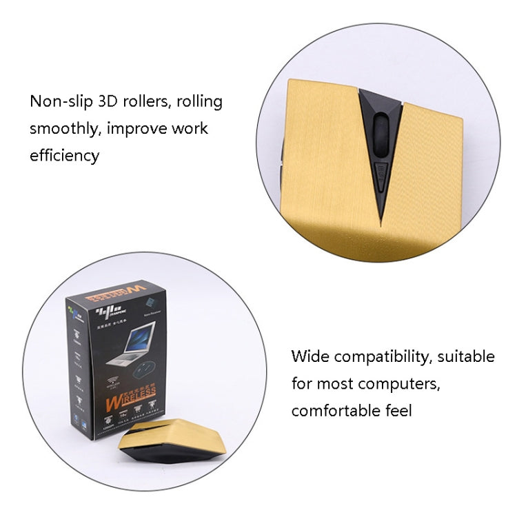 M-189 2.4GHz 6 Keys 2.4G Wireless Cool Game Mouse(Black)