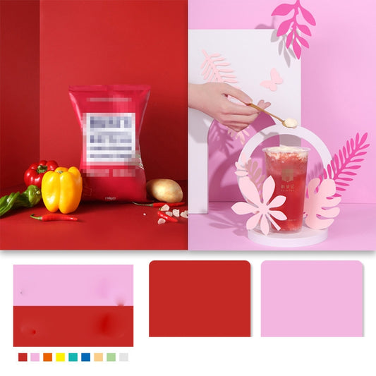 60 X 60cm Non-Reflective Matte PVC Board Double-Sided Solid Color Photo Background Board Filming Photography Props(Red + Pink) - free shipping - PMC Jewellery - Order now!