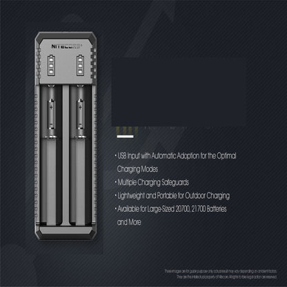 NITECORE Dual Slot Smart Charger(UI2) - free shipping - PMC Jewellery - Order now!
