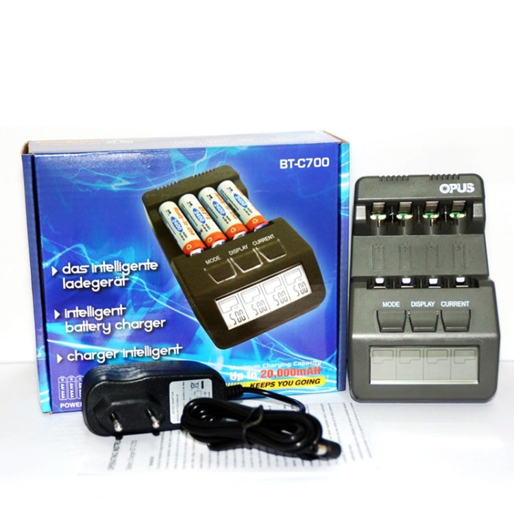 OPUS Smart Battery Charger Multifunctional Measuring Internal Resistance Backlight Charger, EU Plug, Model: BT-C700 - free shipping - PMC Jewellery - Order now!