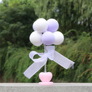 6 PCS Car Ornaments Love Balloon Personality Macaron Color Car Ornament(Purple White)