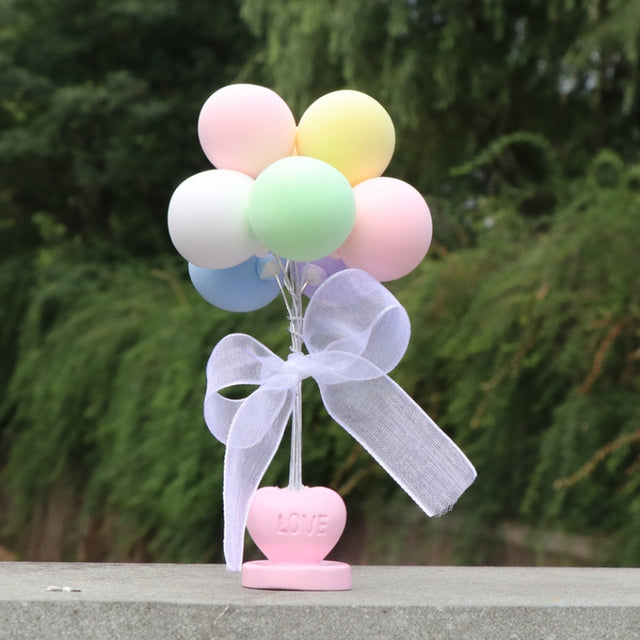 6 PCS Car Ornaments Love Balloon Personality Macaron Color Car Ornament(Colorful)