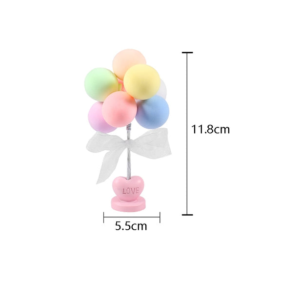6 PCS Car Ornaments Love Balloon Personality Macaron Color Car Ornament(Purple White)